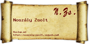 Noszály Zsolt névjegykártya
